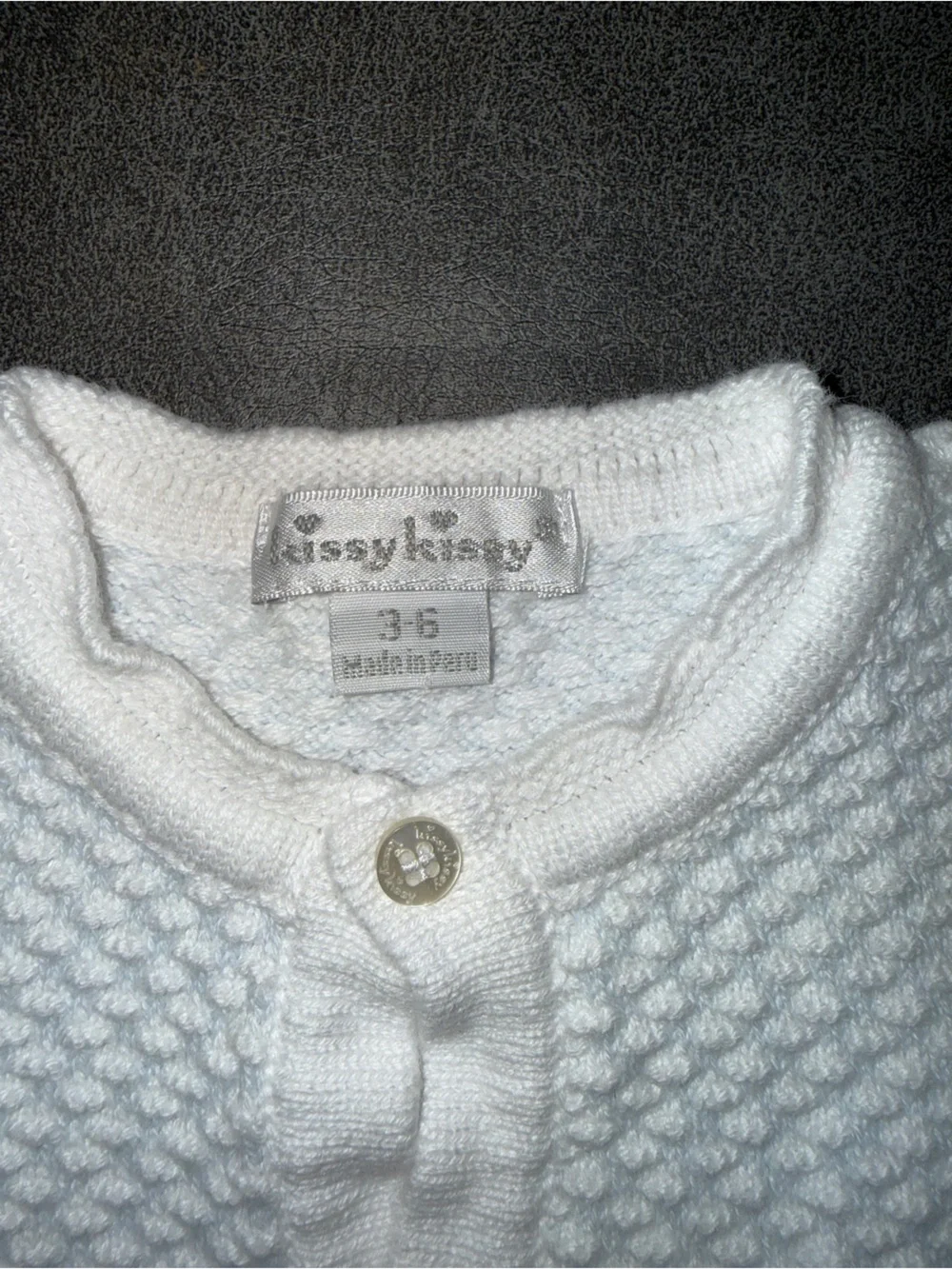 Kissy Kissy Blue Textured Knit Button-Front Cardigan